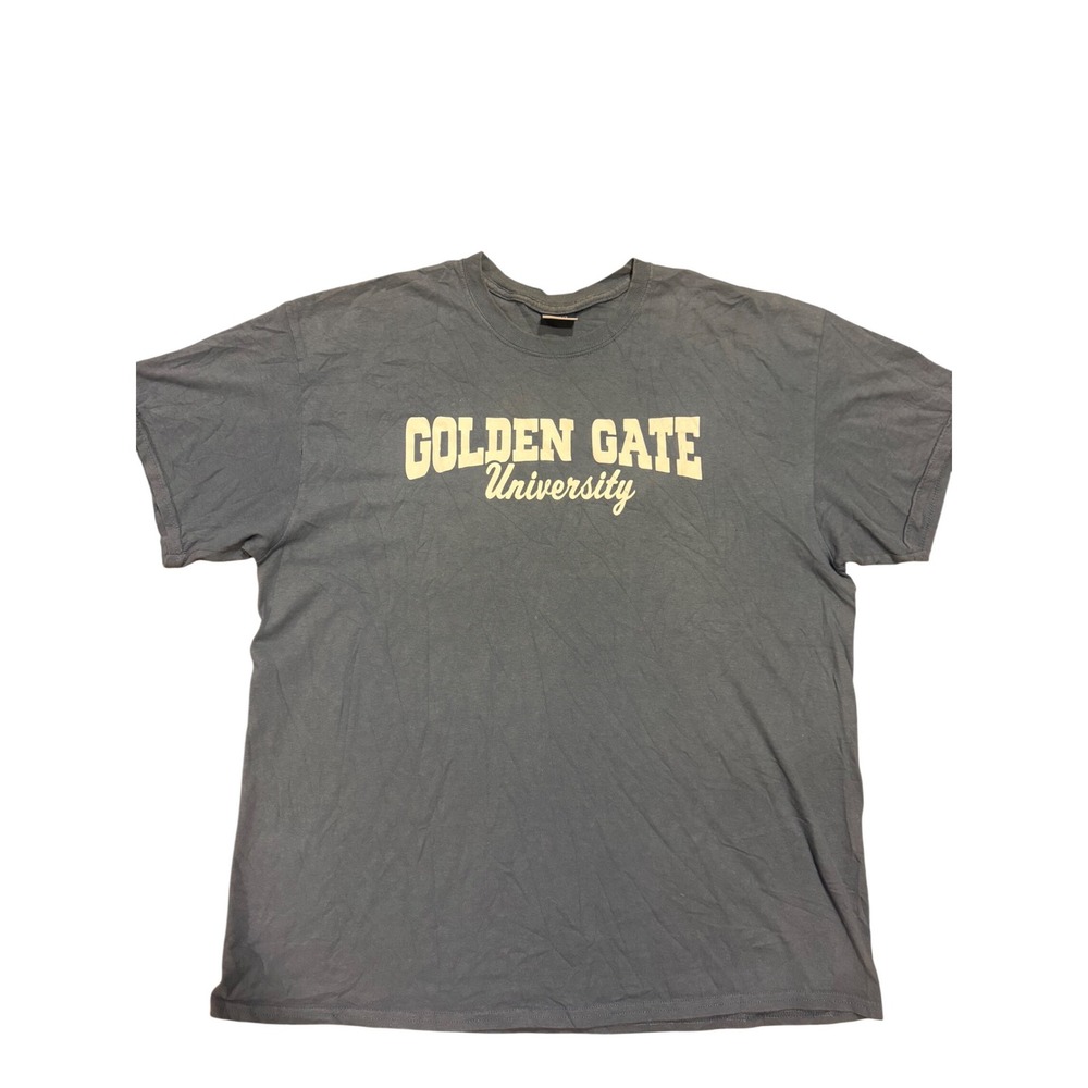 MV Sport Golden Gate University T-Shirt Mens XL Blue Gray Short Sleeve Graphic T